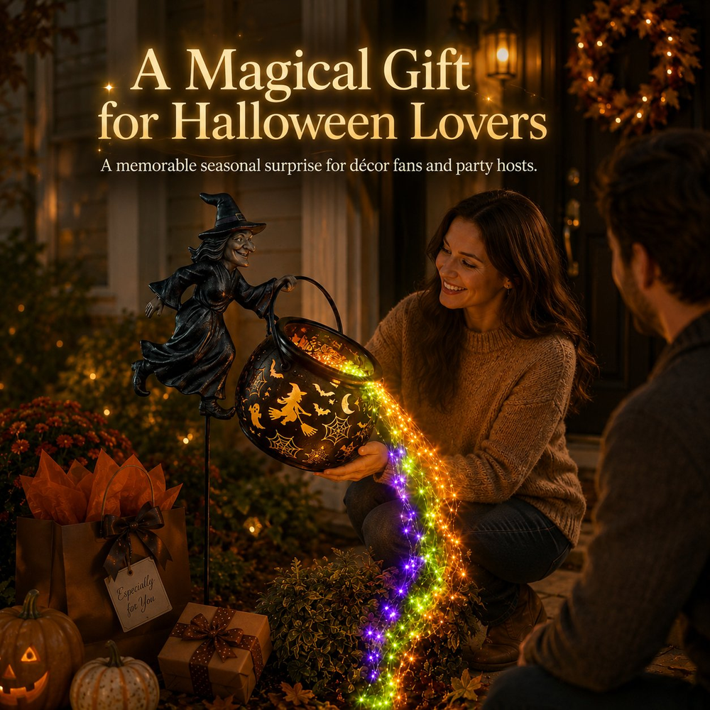 🎁Today 49% OFF🎁Halloween Witch Cauldron Garden Light